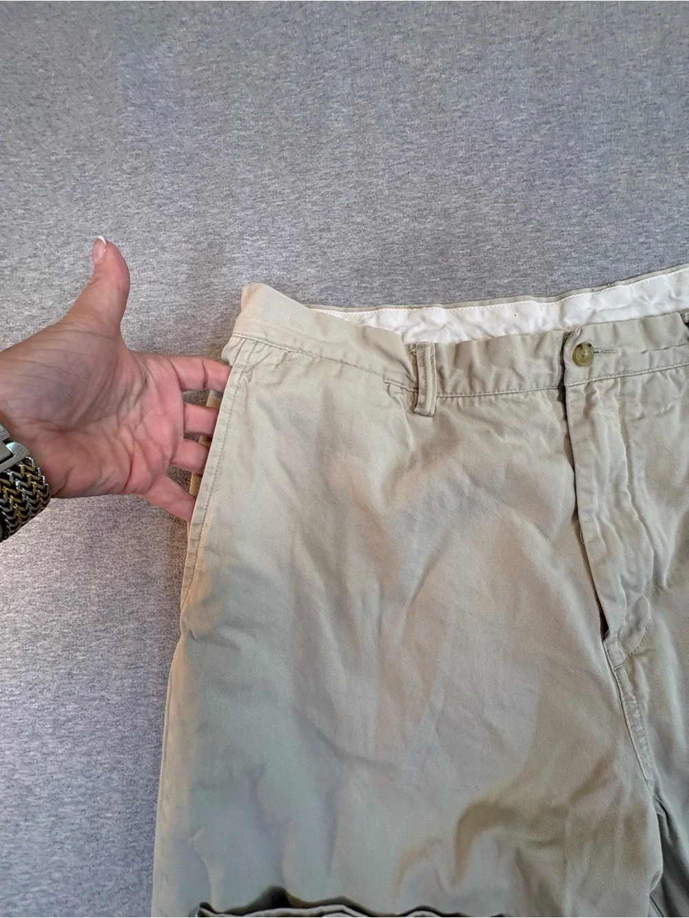 Polo Ralph Lauren Chino Pants Mens 40x33 Beige Tan Classic Fit Pony Logo Cotton